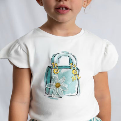 Camiseta Nature Daisy Crudo Lago