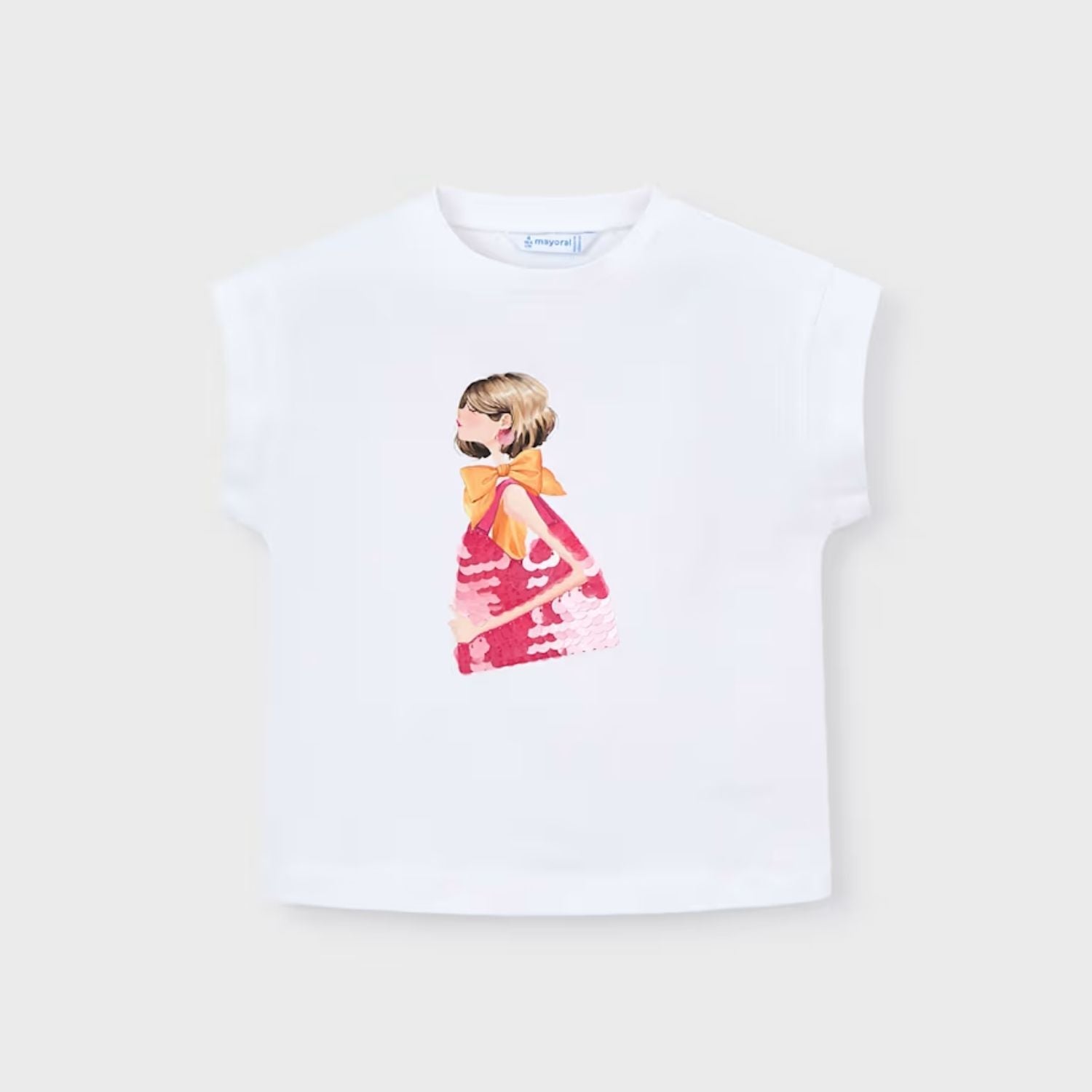 Camiseta Fashion Icon Lentejuelas Blanca