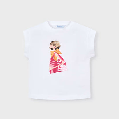 Camiseta Fashion Icon Lentejuelas Blanca