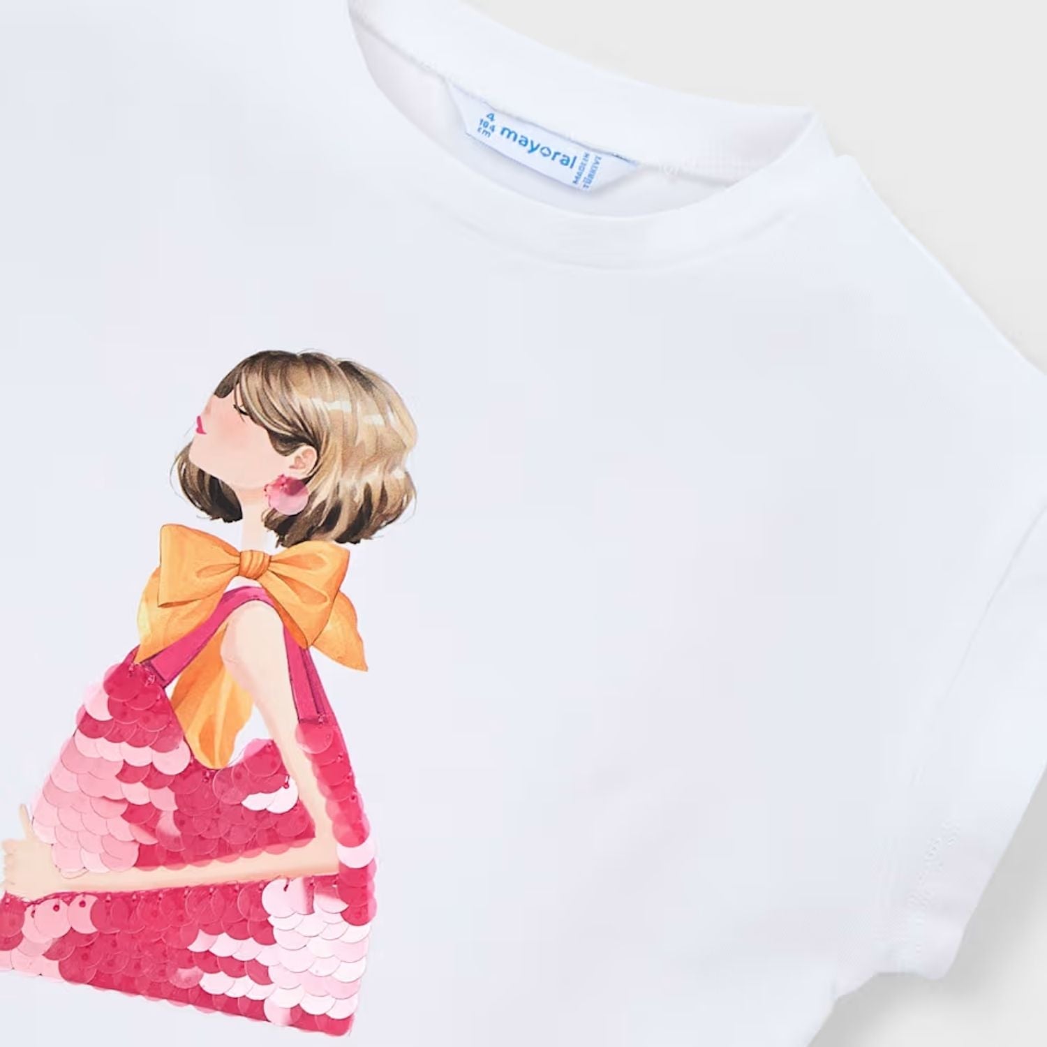 Camiseta Fashion Icon Lentejuelas Blanca