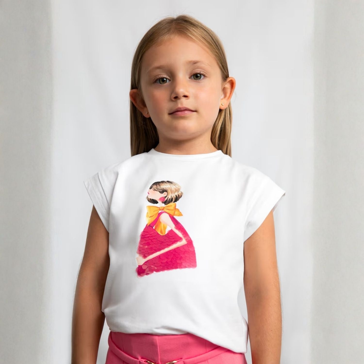 Camiseta Fashion Icon Lentejuelas Blanca