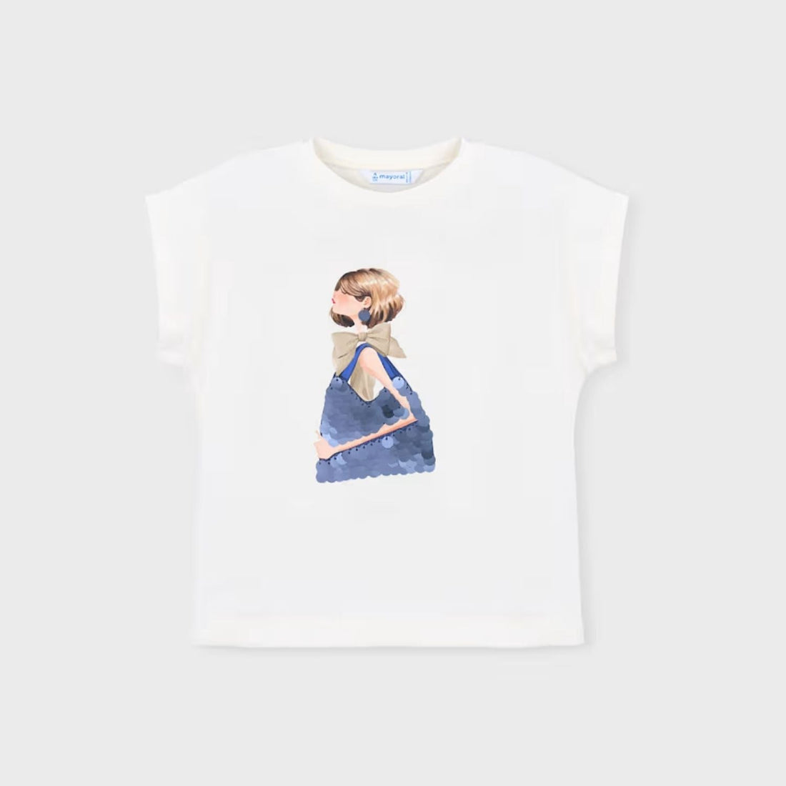 Camiseta Fashion Icon Lentejuelas Porcelana