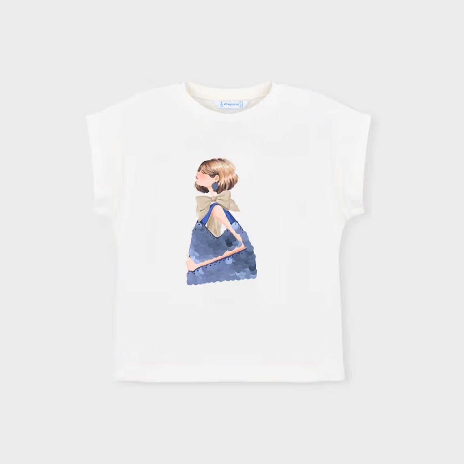 Camiseta Fashion Icon Lentejuelas Porcelana