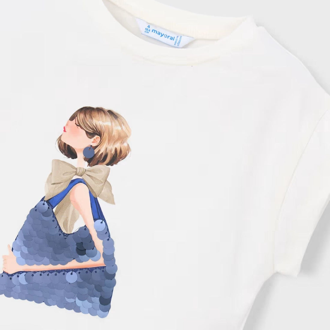 Camiseta Fashion Icon Lentejuelas Porcelana