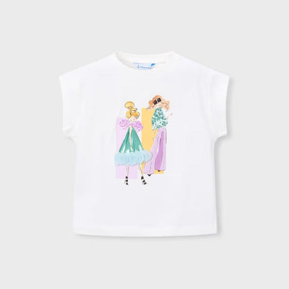 Camiseta Fashion Icon Lentejuelas Crudo Malva