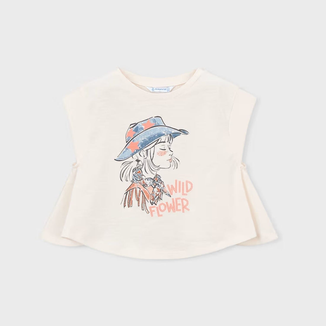 Camiseta Cowboy Girl Marfil