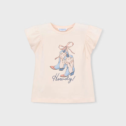 Camiseta Cowboy Girl Lazo Salmón