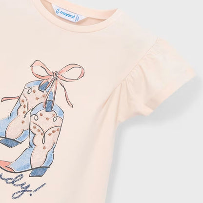 Camiseta Cowboy Girl Lazo Salmón
