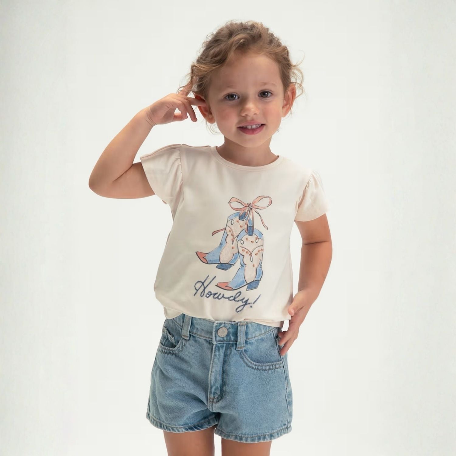 Camiseta Cowboy Girl Lazo Salmón