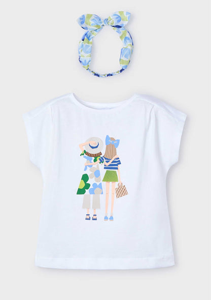 Camiseta Algodón Diadema Spring Añil