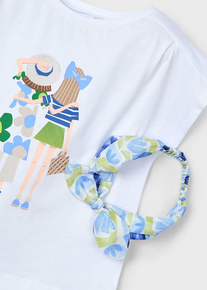 Camiseta Algodón Diadema Spring Añil