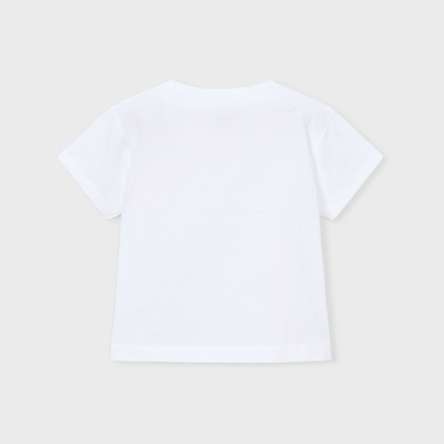 Camiseta Aplique Floral Blanca