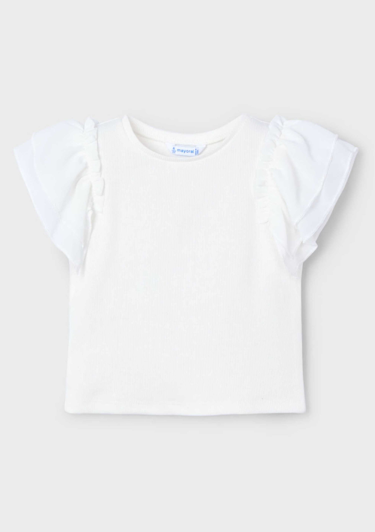 Camiseta Volantes Crudo