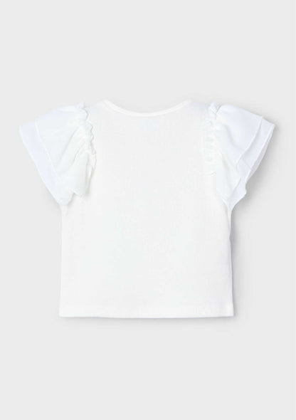 Camiseta Volantes Crudo