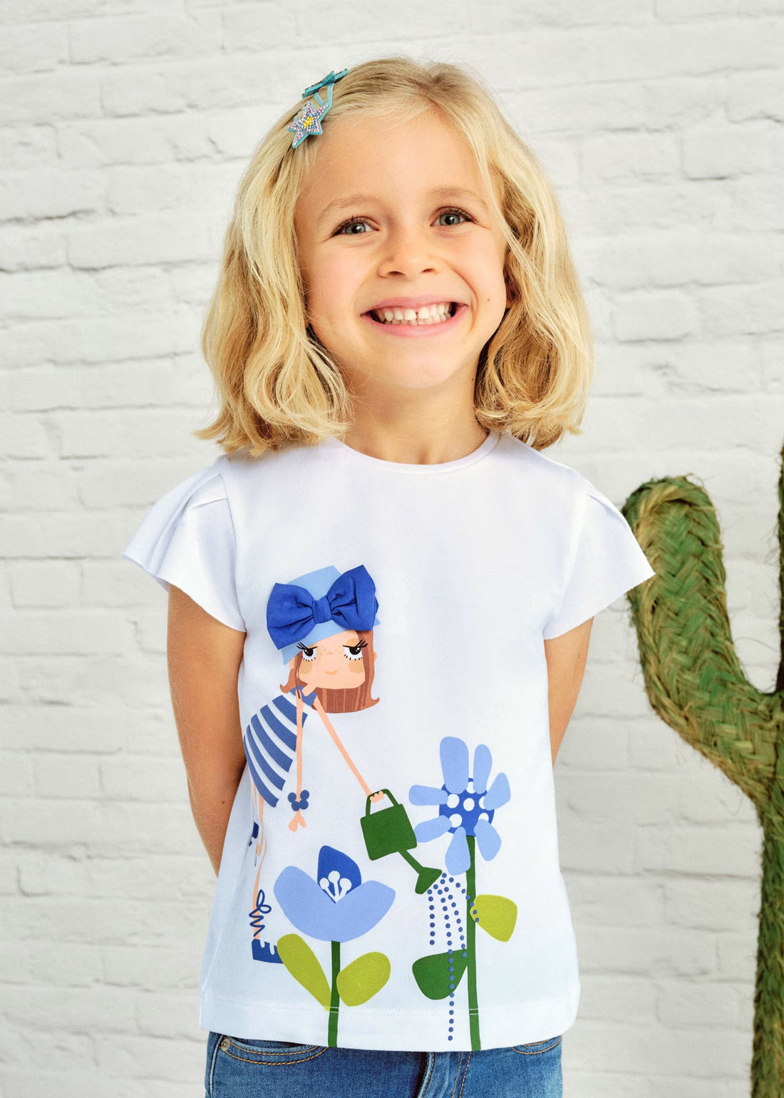Camiseta Ilustración Spring Añil