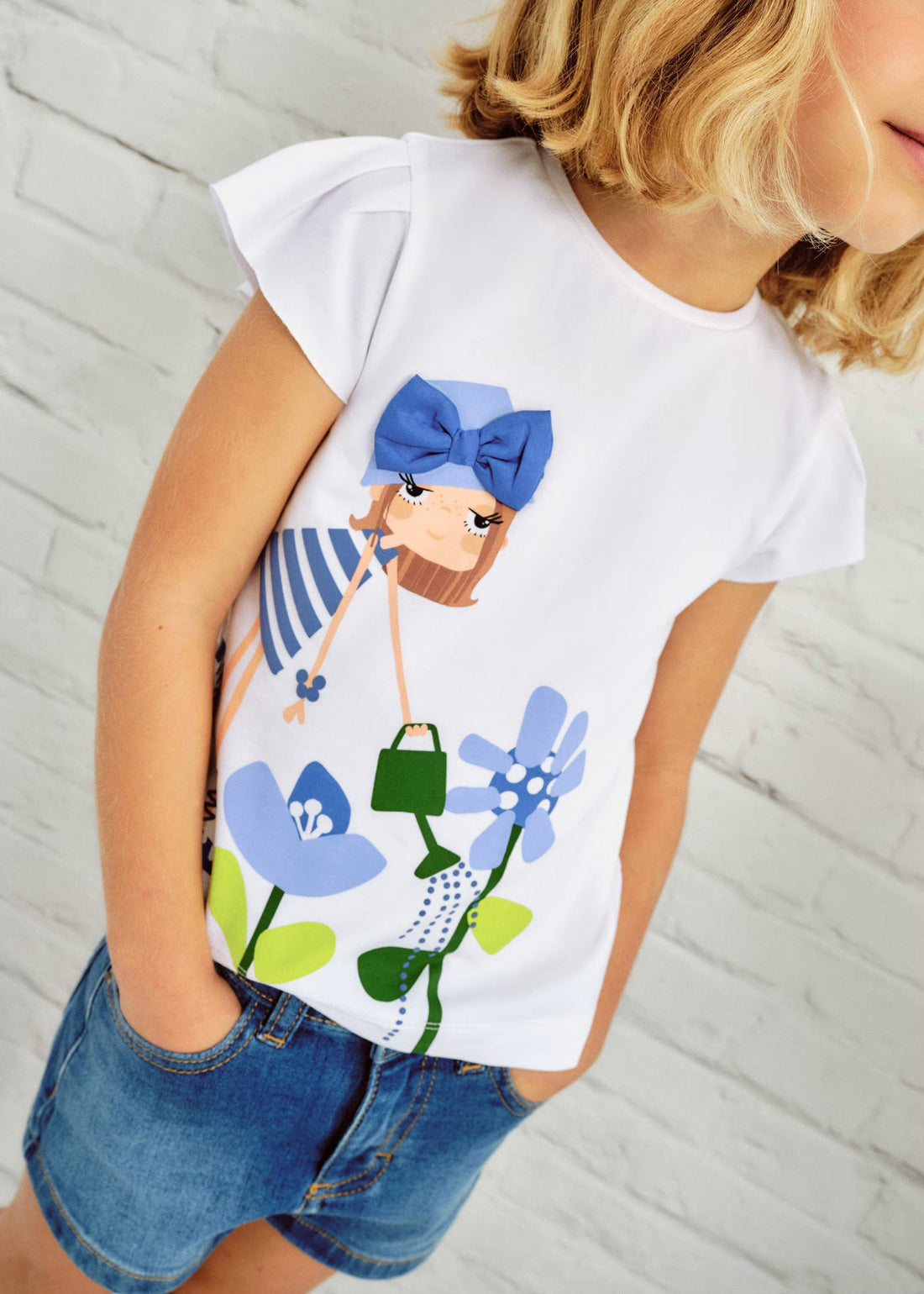 Camiseta Ilustración Spring Añil