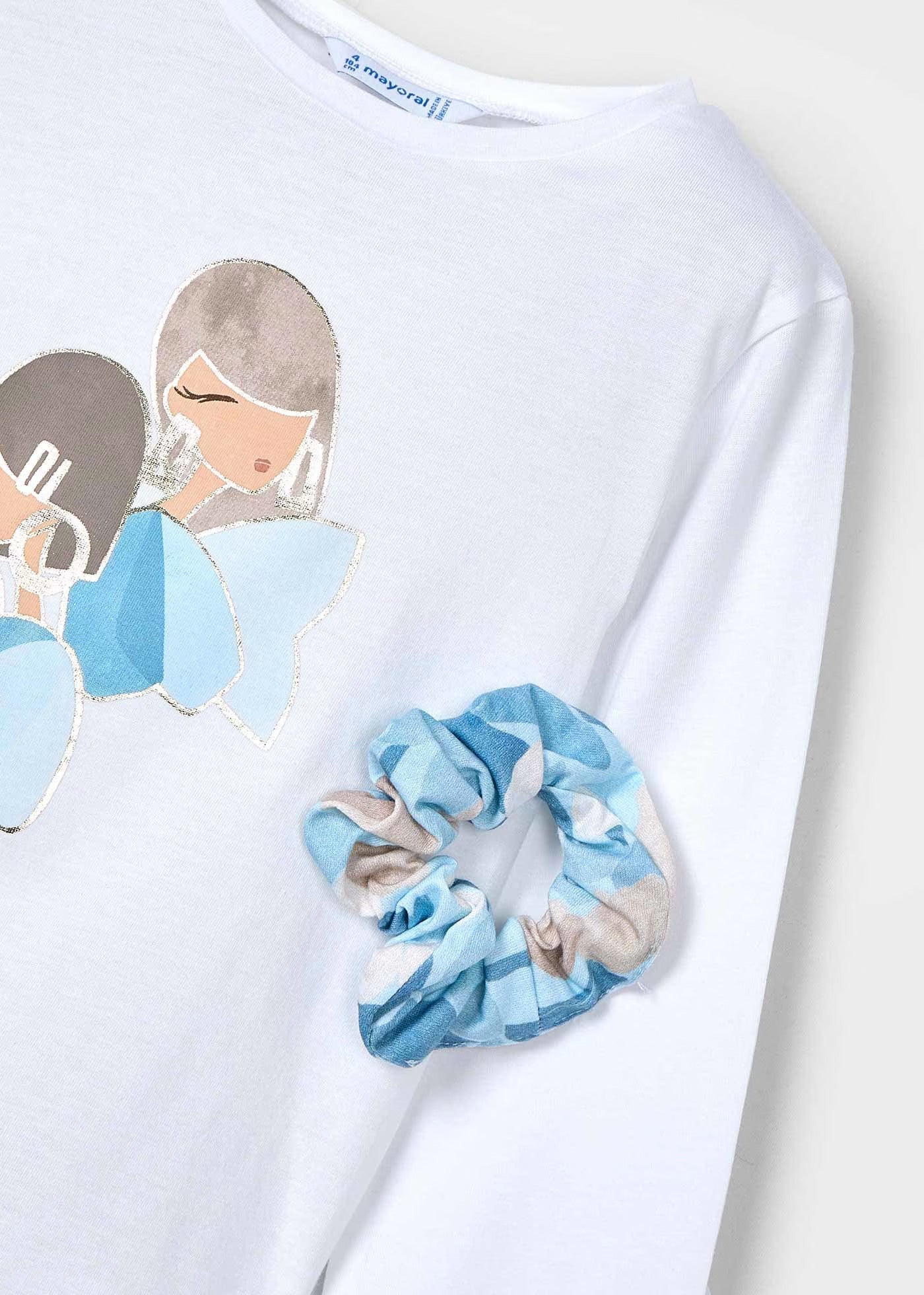 Camiseta Algodón Artistic Celeste