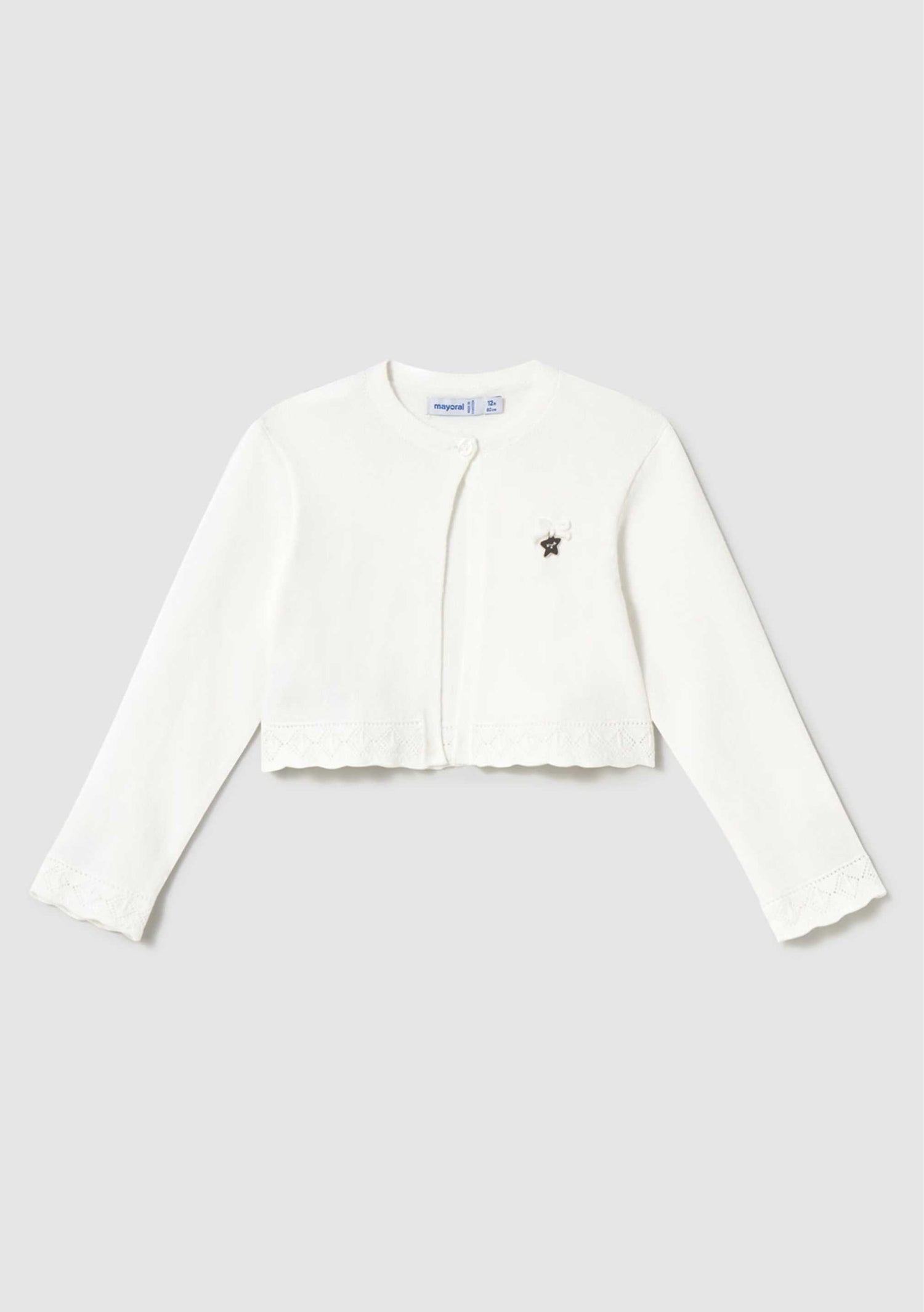 Cardigan Tricot Básica Crudo