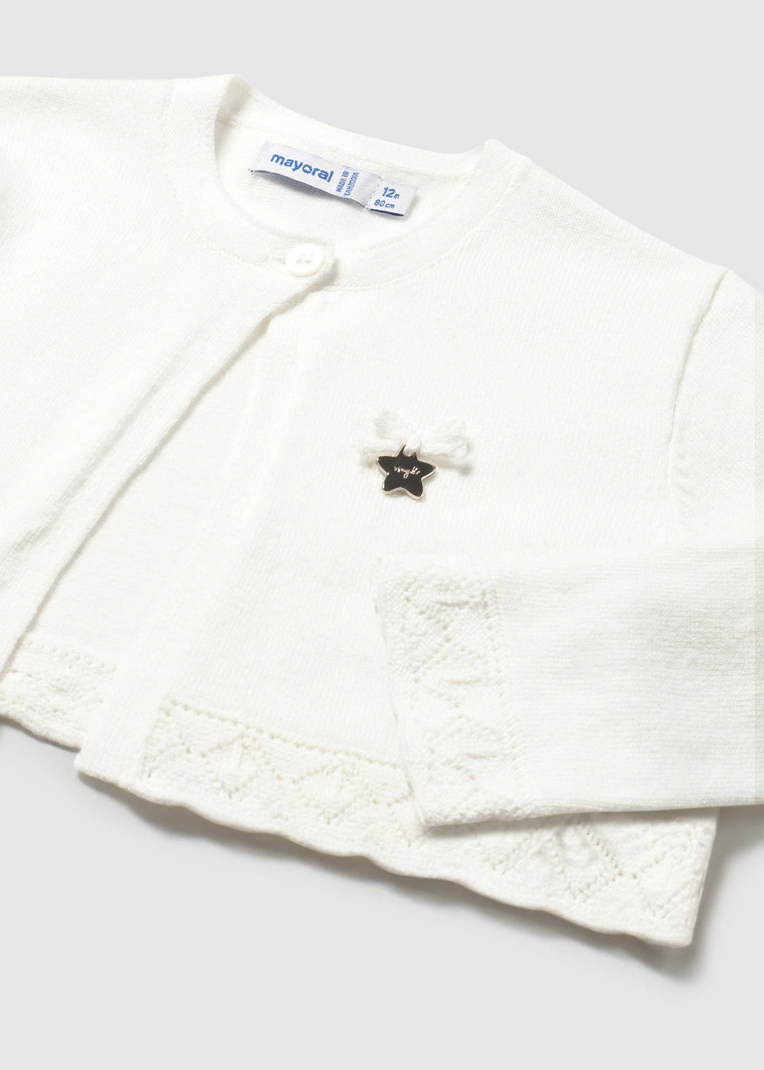 Cardigan Tricot Básica Crudo