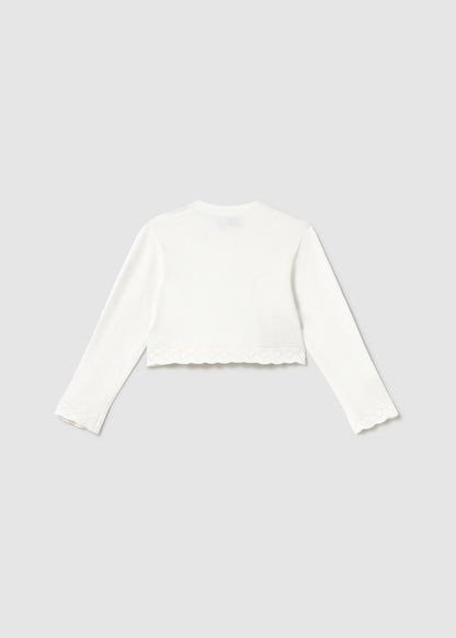 Cardigan Tricot Básica Crudo