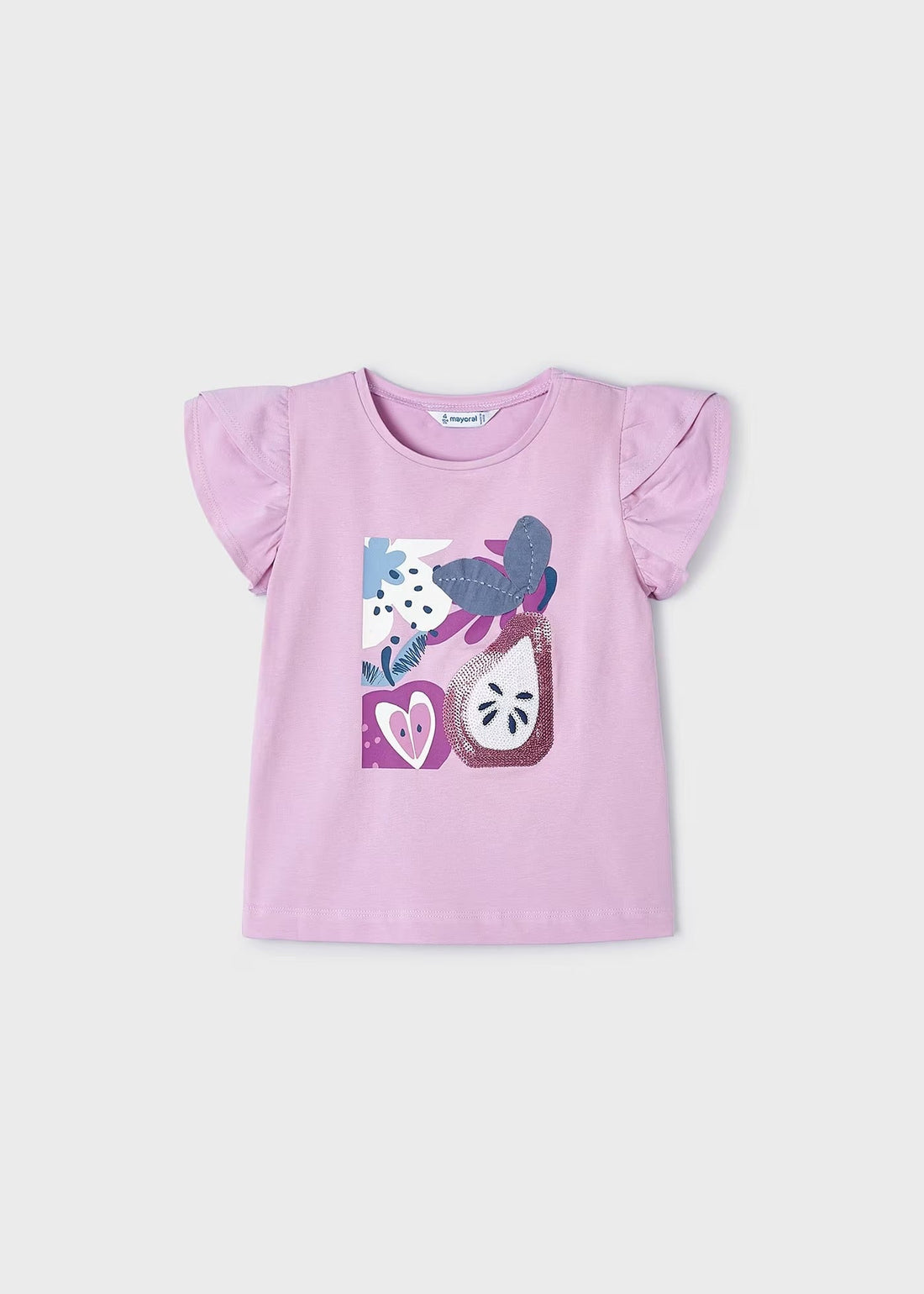 Camiseta Malva Estampada Niña