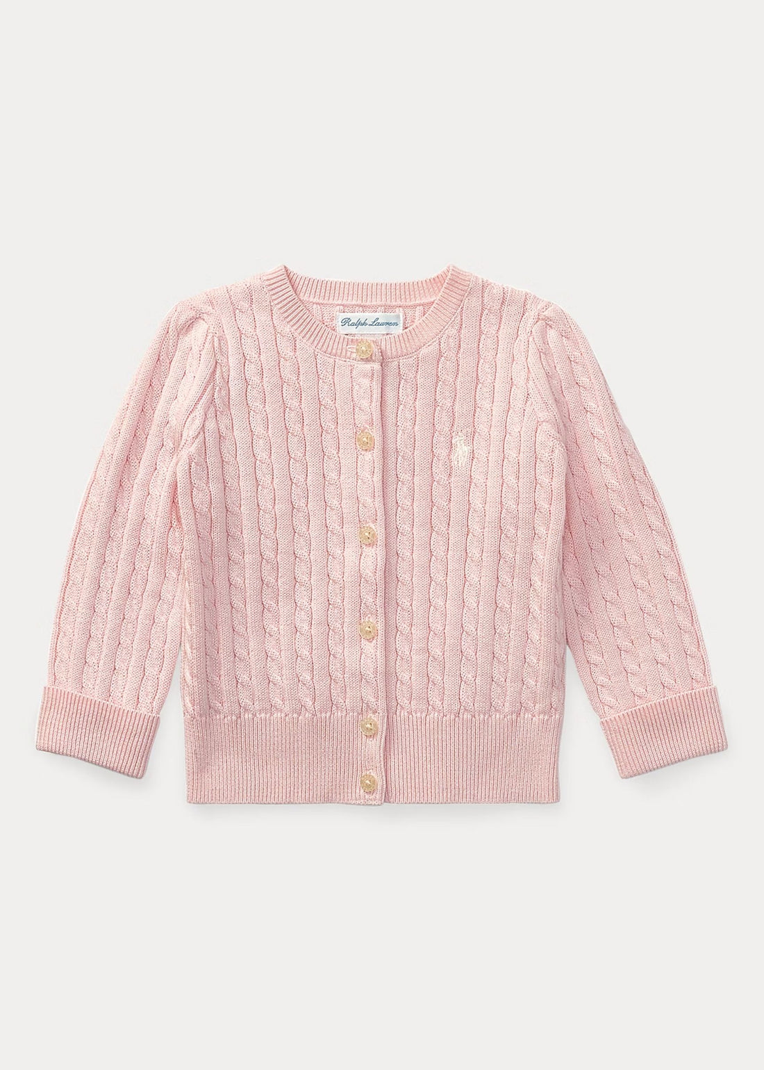 Cárdigan Tejido Algodón Rosa Claro