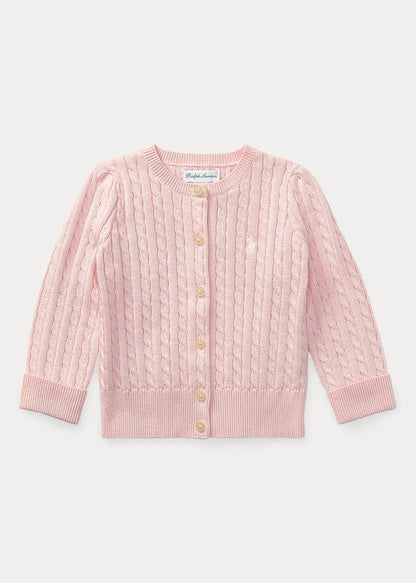 Cárdigan Tejido Algodón Rosa Claro