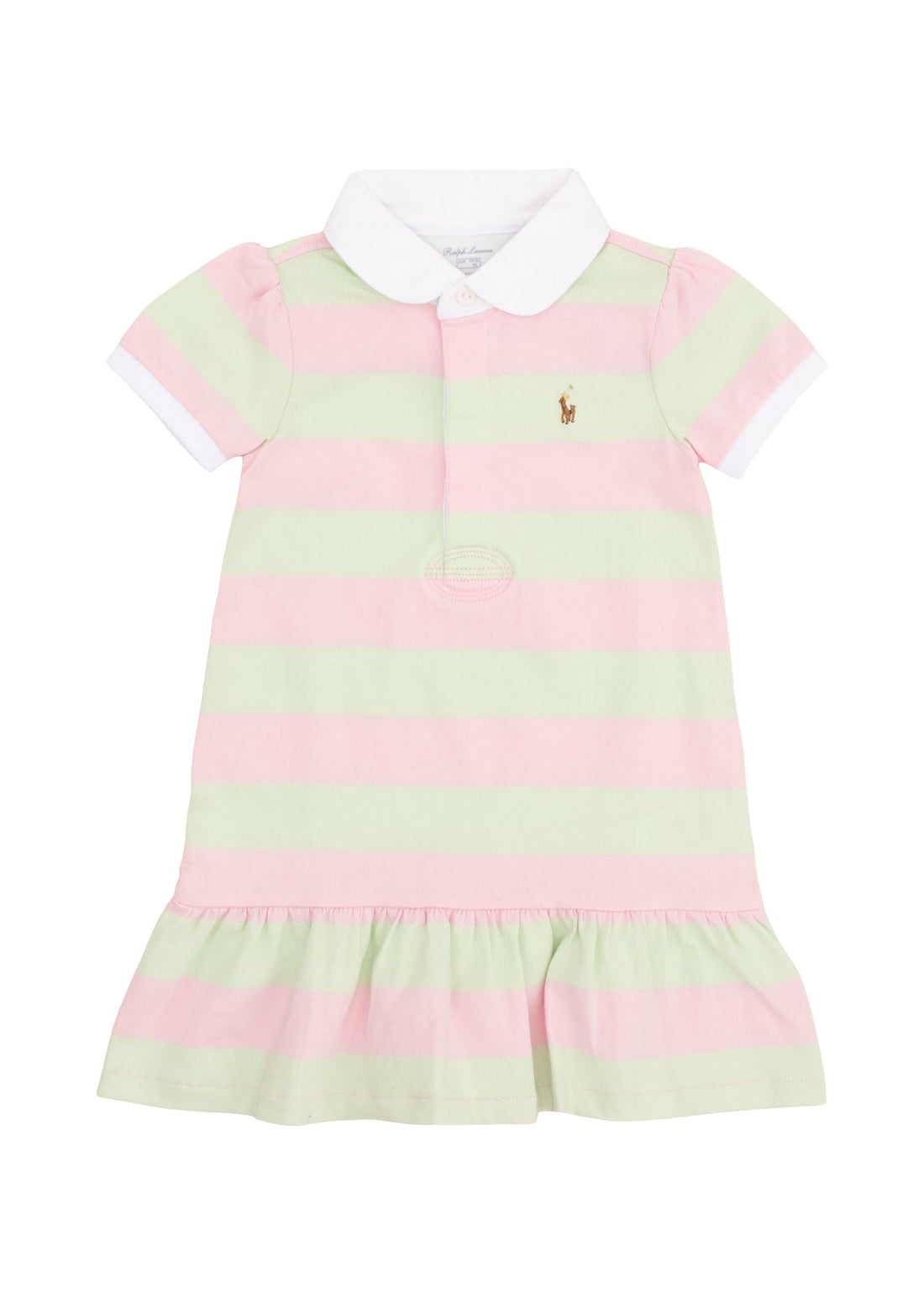 Vestido Tipo Polo Algodón Rayas Pastel