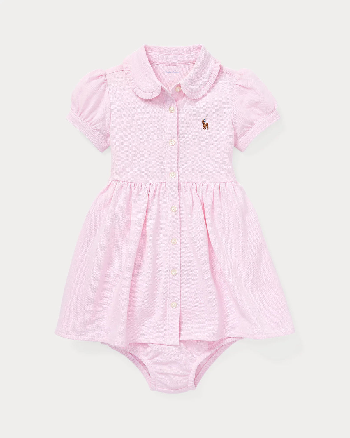 Vestido Oxford Rosa Caramelo Bebé