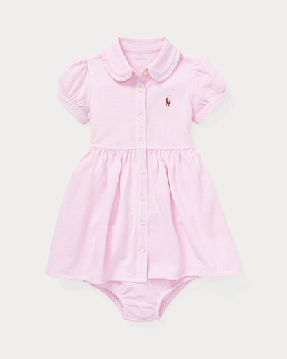 Vestido Oxford Rosa Caramelo Bebé