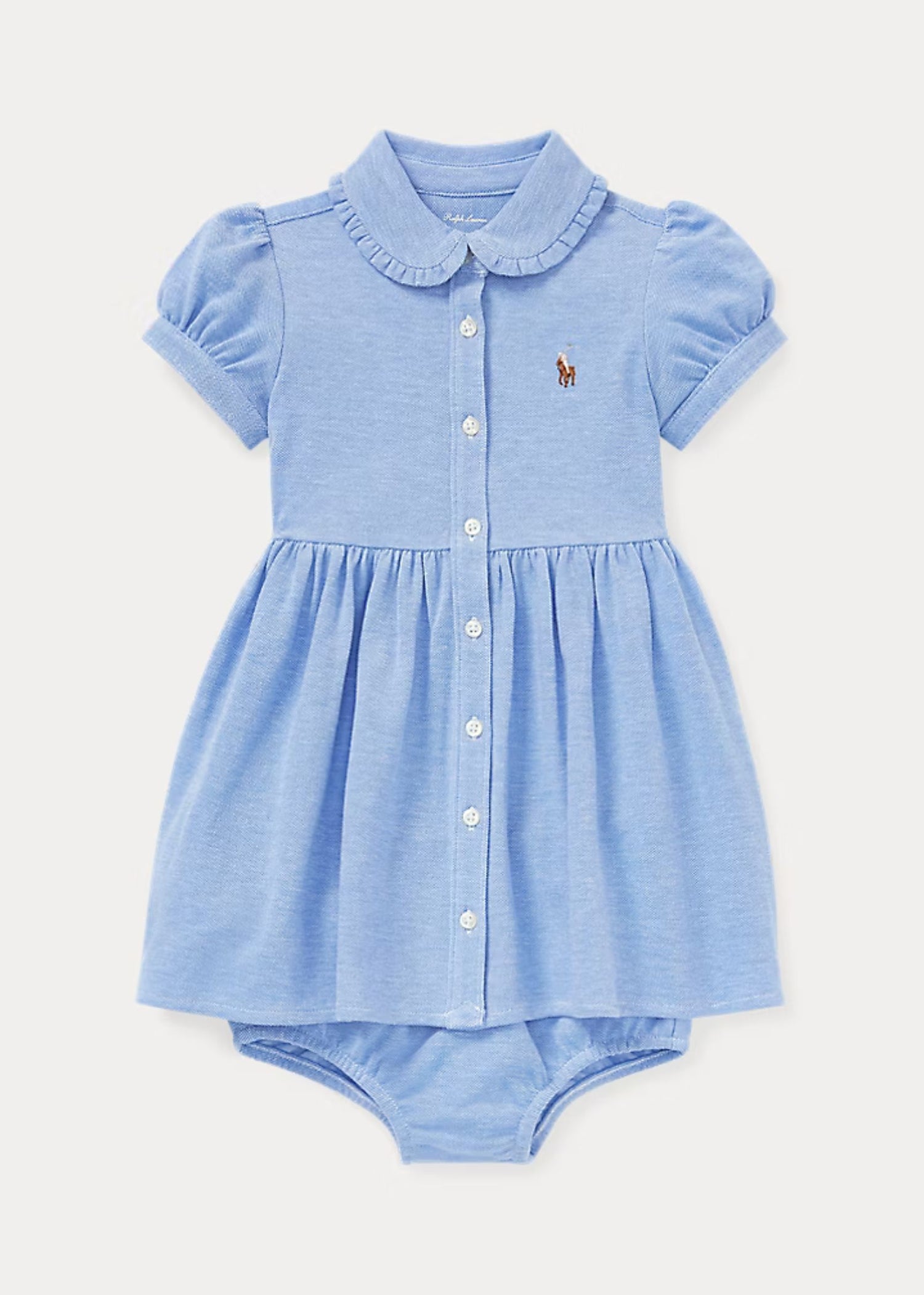 Vestido Oxford Azul Claro Bloomer