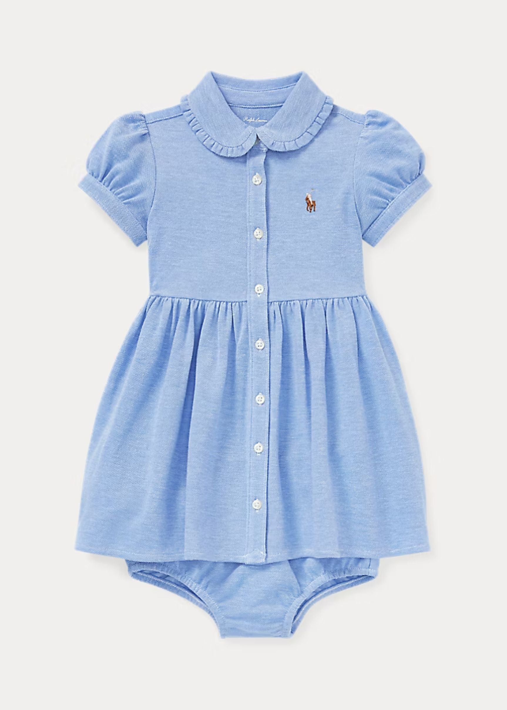 Vestido Oxford Azul Claro Bloomer
