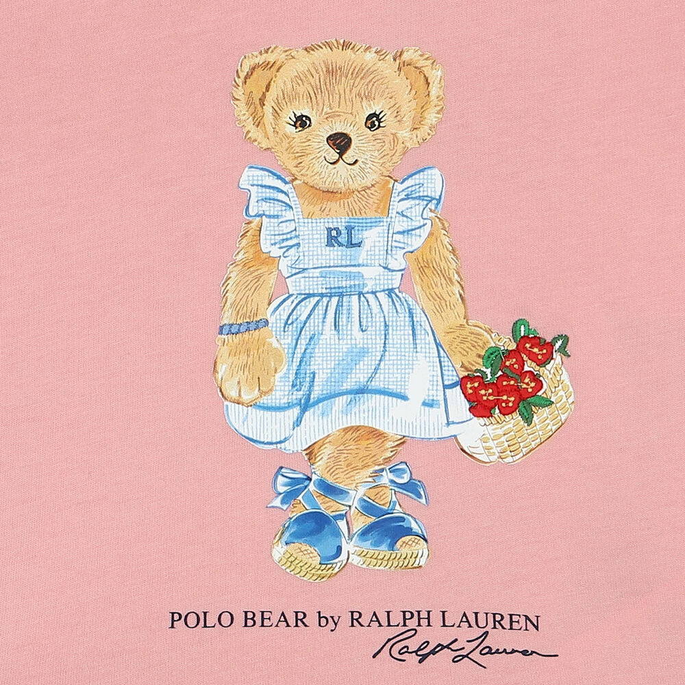 Camiseta Polo Bear Rosado Manga Corta Bebé