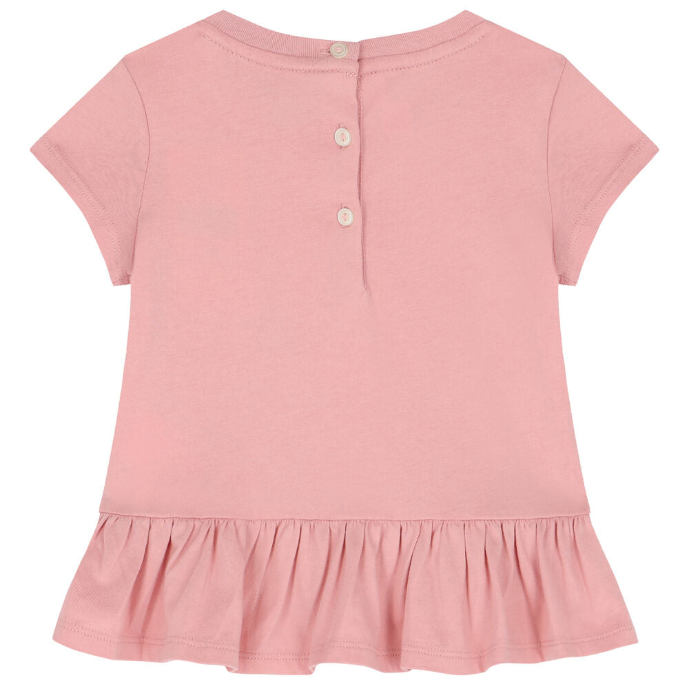 Camiseta Polo Bear Rosado Manga Corta Bebé