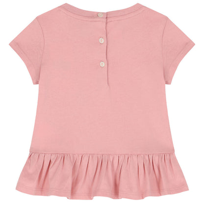 Camiseta Polo Bear Rosado Manga Corta Bebé