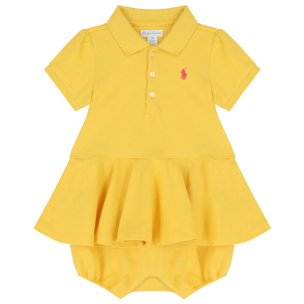 Enterizo Amarillo Peplum Bebé Niña