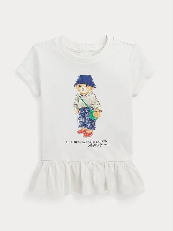 Camiseta Polo Bear Blanca Manga Corta bebé