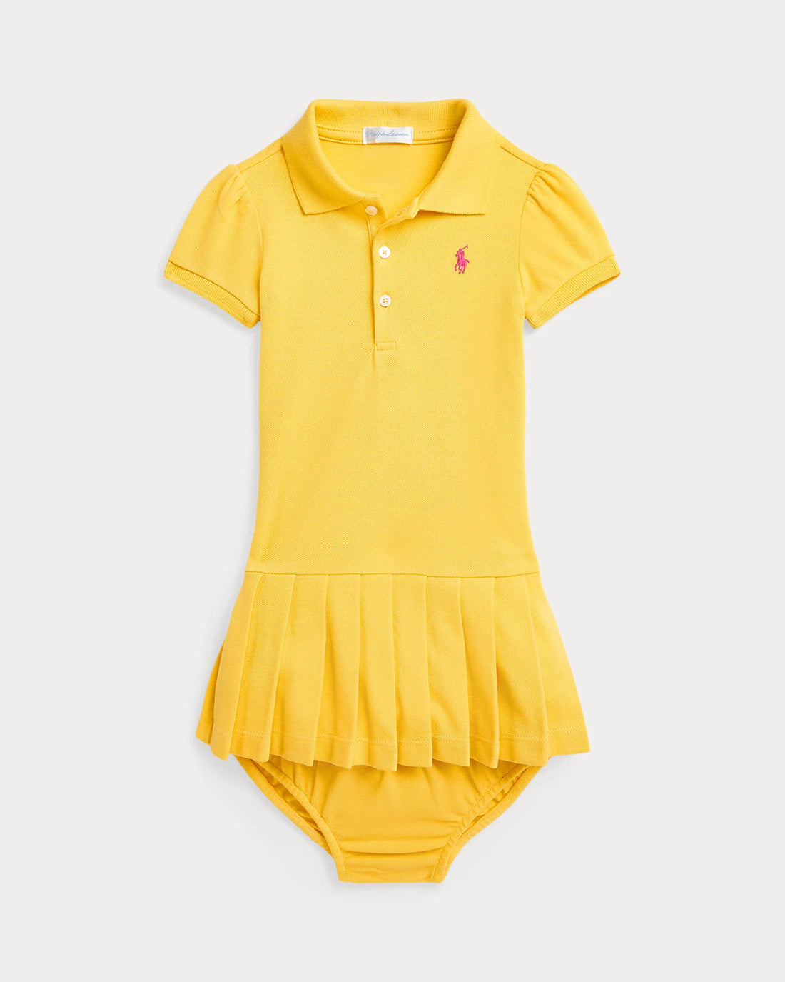Vestido Piqué Amarillo Polo Bebé
