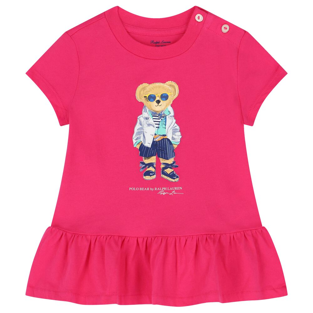 Camiseta Polo Bear Rosa Bebé