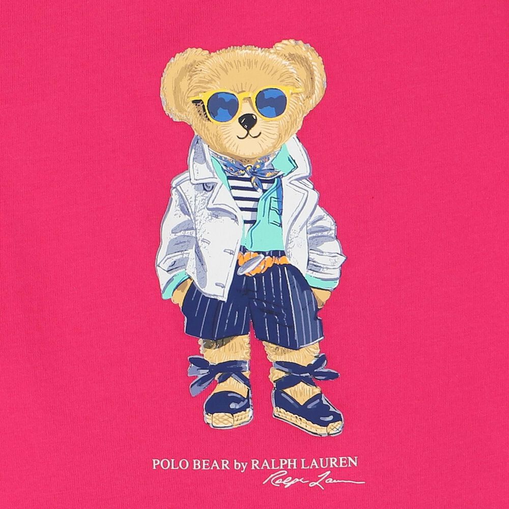 Camiseta Polo Bear Rosa Bebé