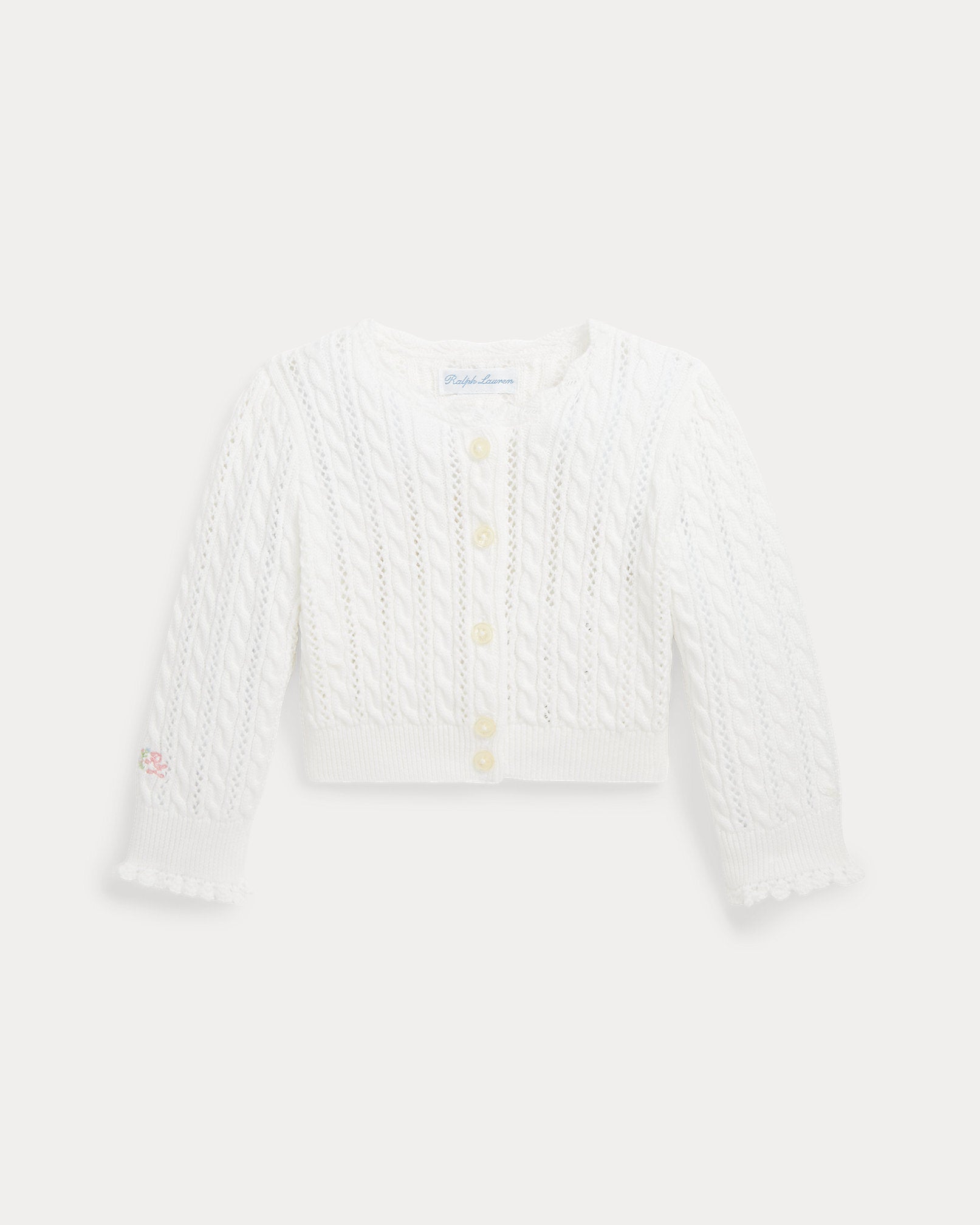 Cardigan Pointelle Blanco Bebé