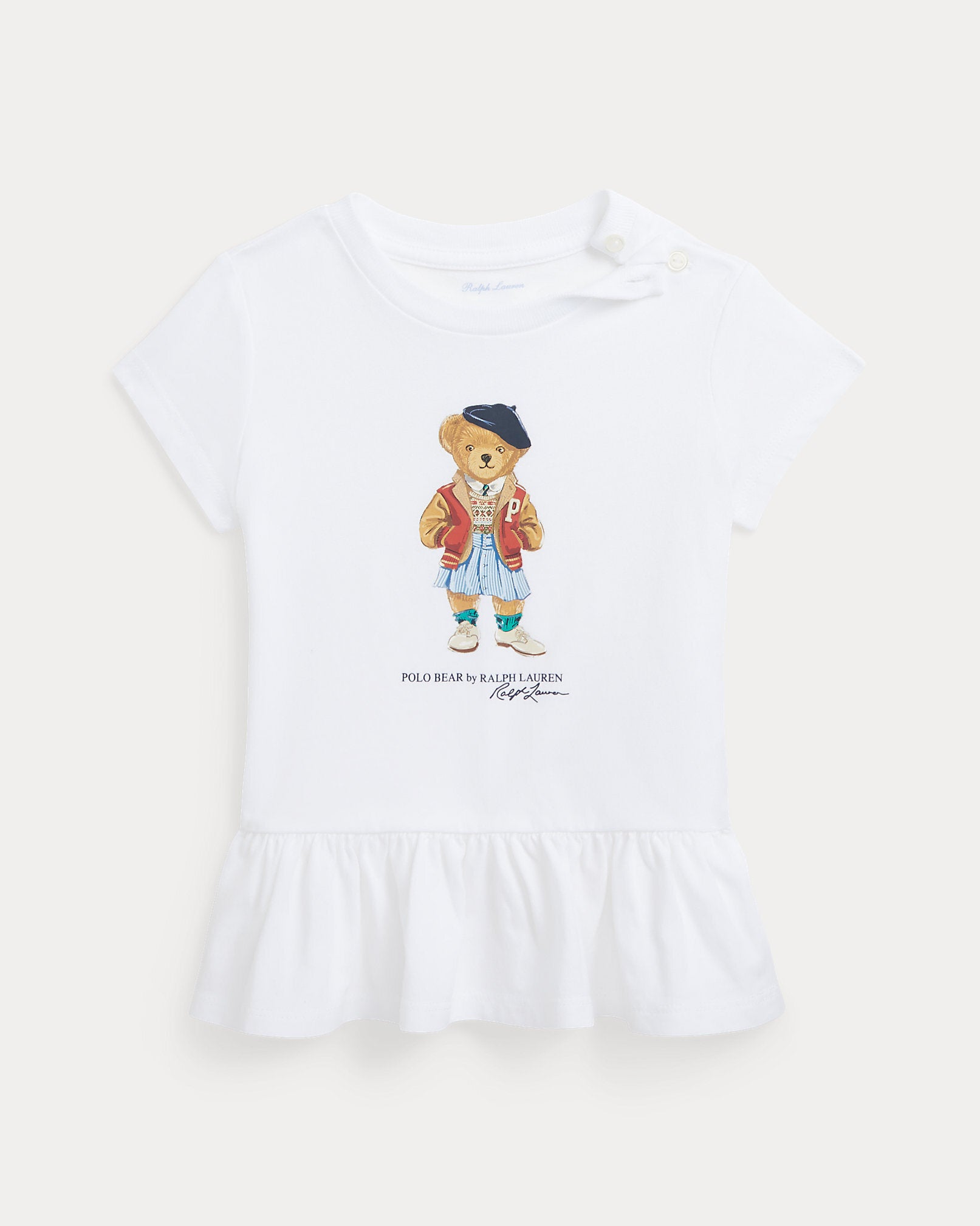 Camiseta Polo Bear Blanca Bebé