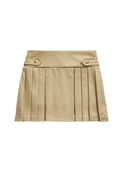 Falda Short Khaki Plisada