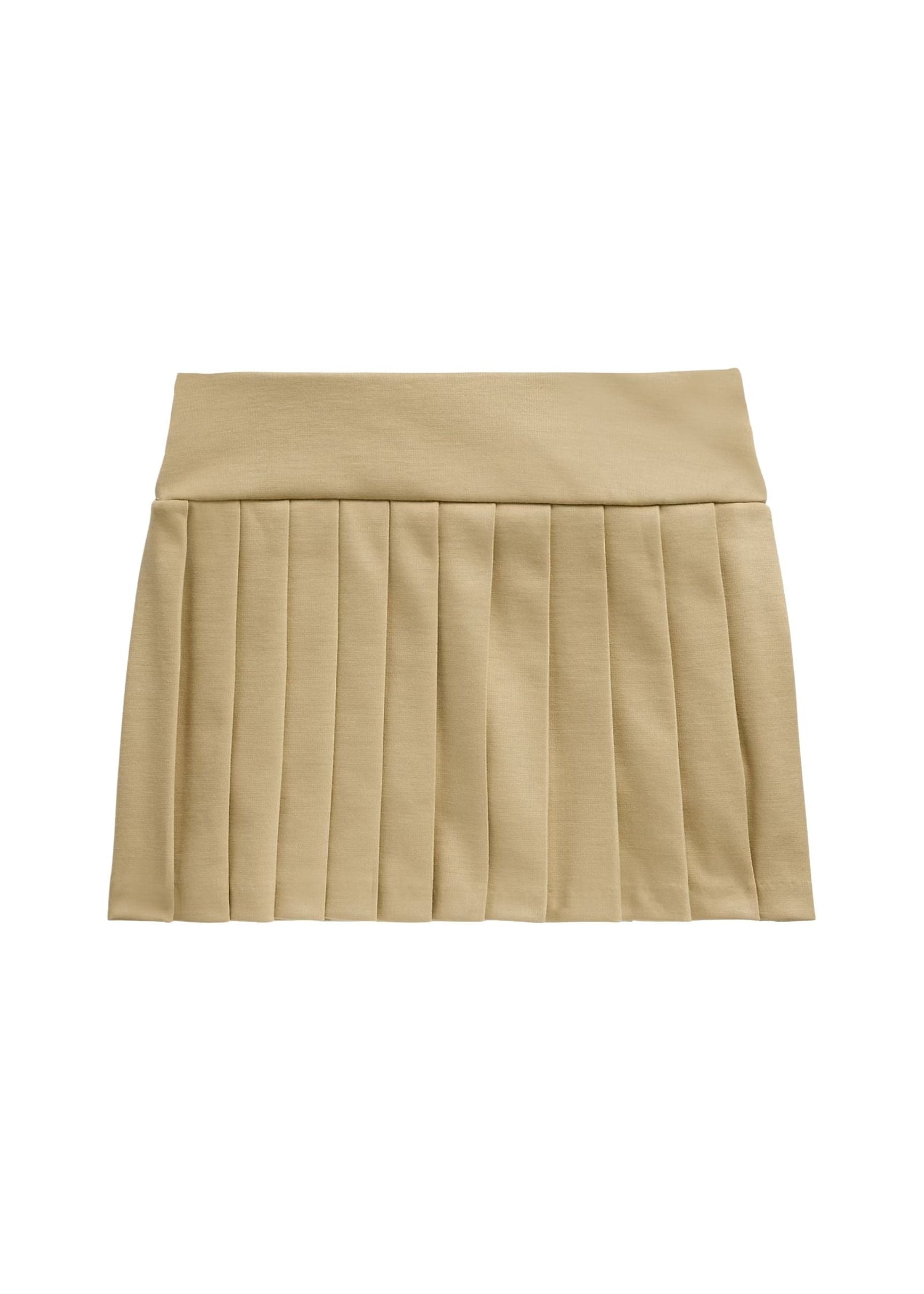 Falda Short Khaki Plisada