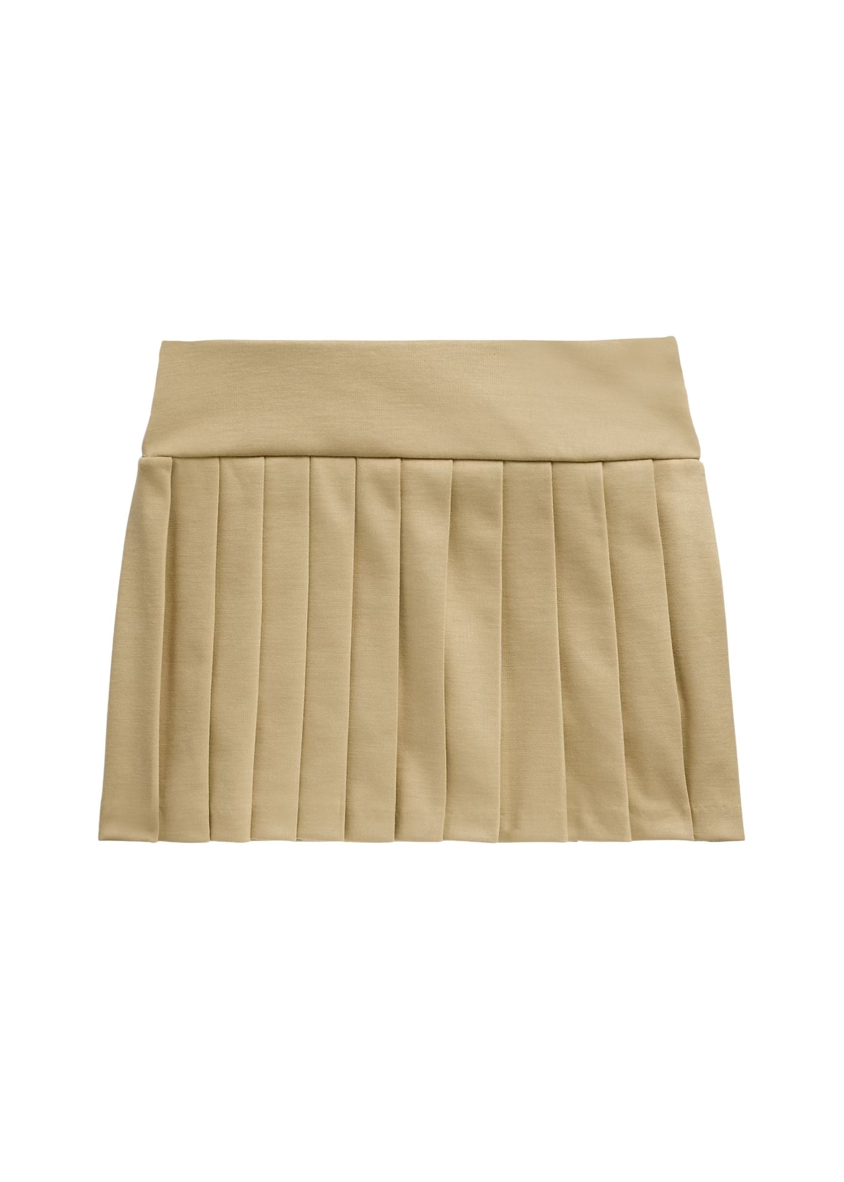 Falda Short Khaki Plisada