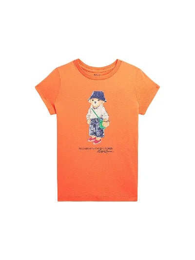 Camiseta Polo Bear Naranja Manga Corta Niña