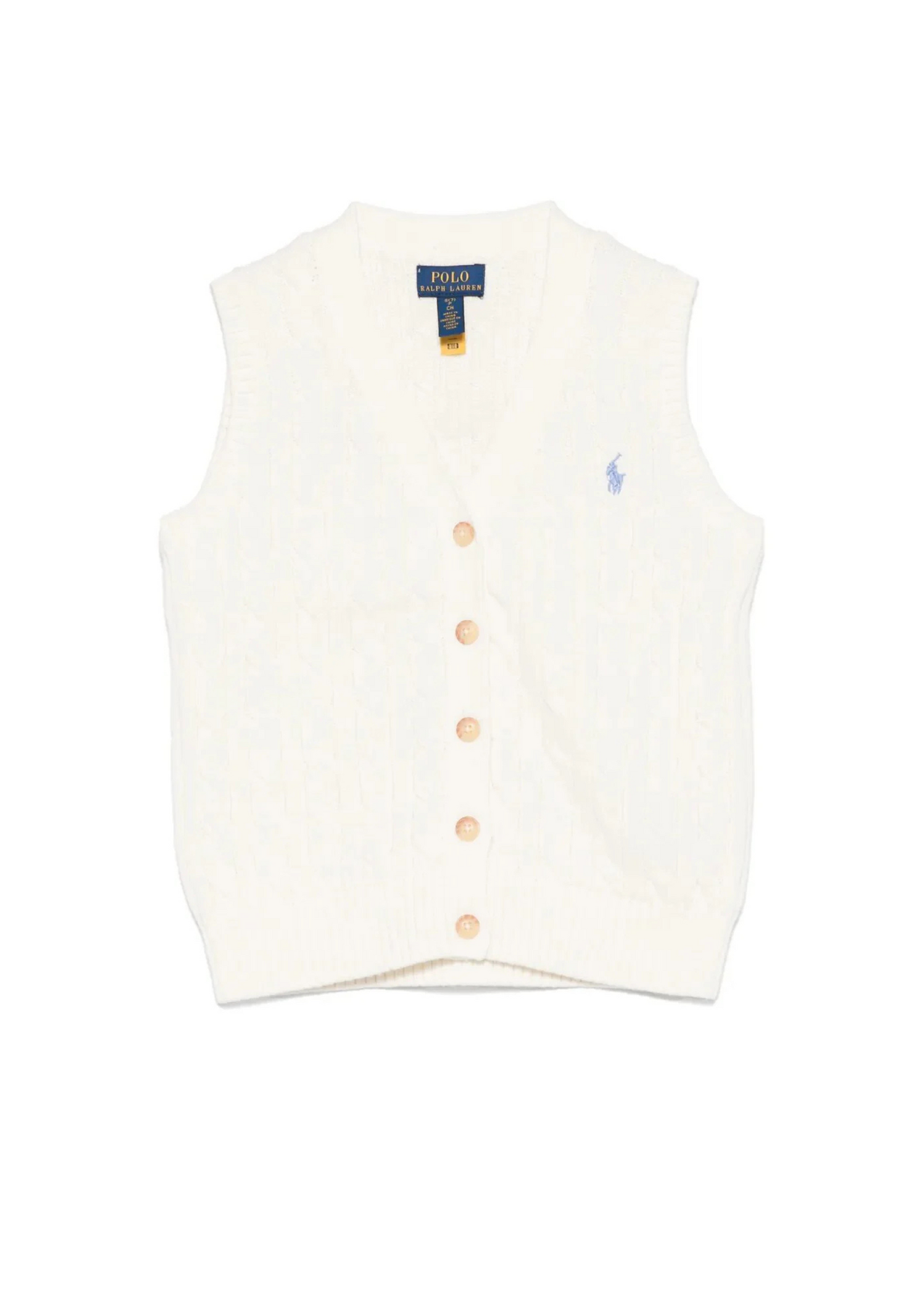 Chaleco Tejido Algodón Blanco