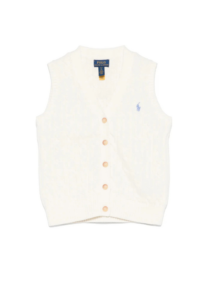 Chaleco Tejido Algodón Blanco