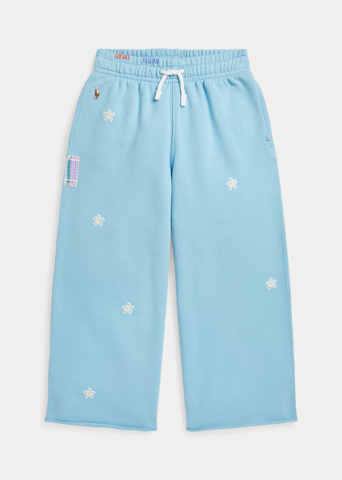 Pantalón Algodón Azul Claro Bordado Niña