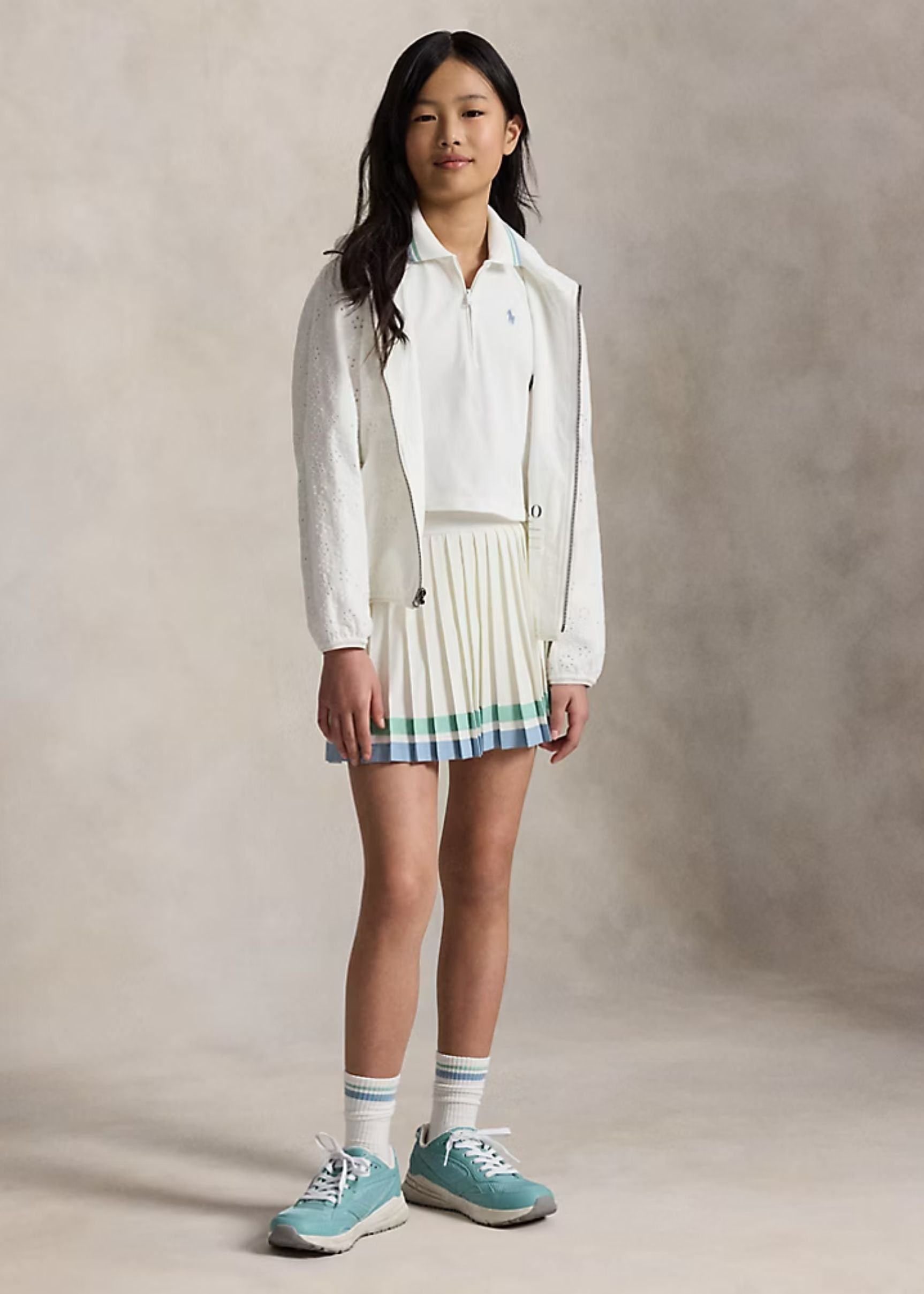 Falda Short Plisada Blanco